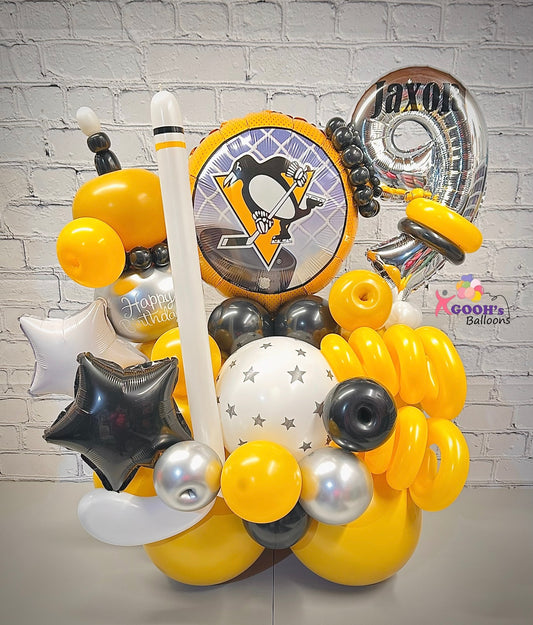 Hockey balloon bouquet