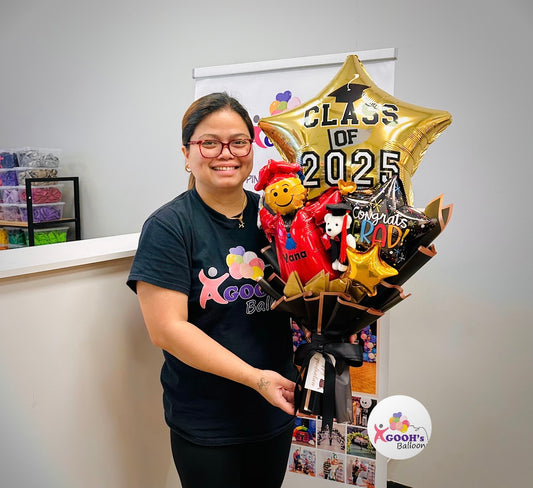 Grad balloon bouquet ( Class of 2025 )