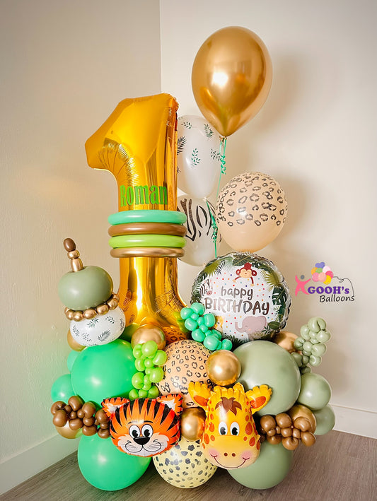 Safari theme balloon bouquet