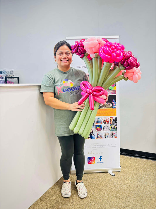 Rose balloon bouquet