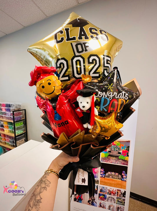 Grad balloon bouquet ( Class of 2025 )
