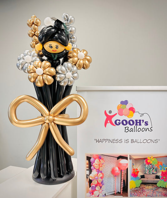 Grad flower balloon bouquet