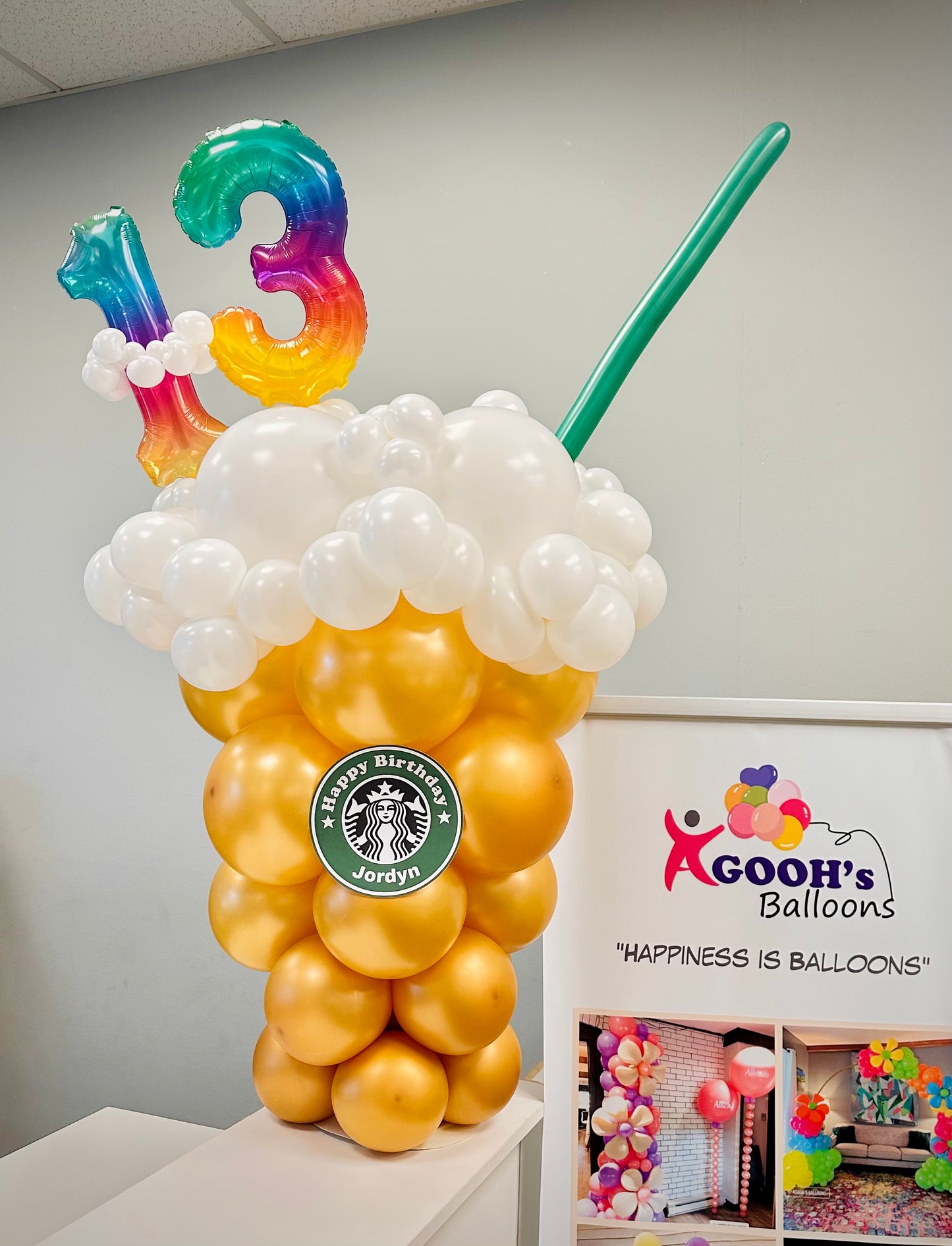 Fraffy birthday balloon art