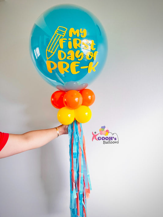 My First day of Pre- K balloon wand