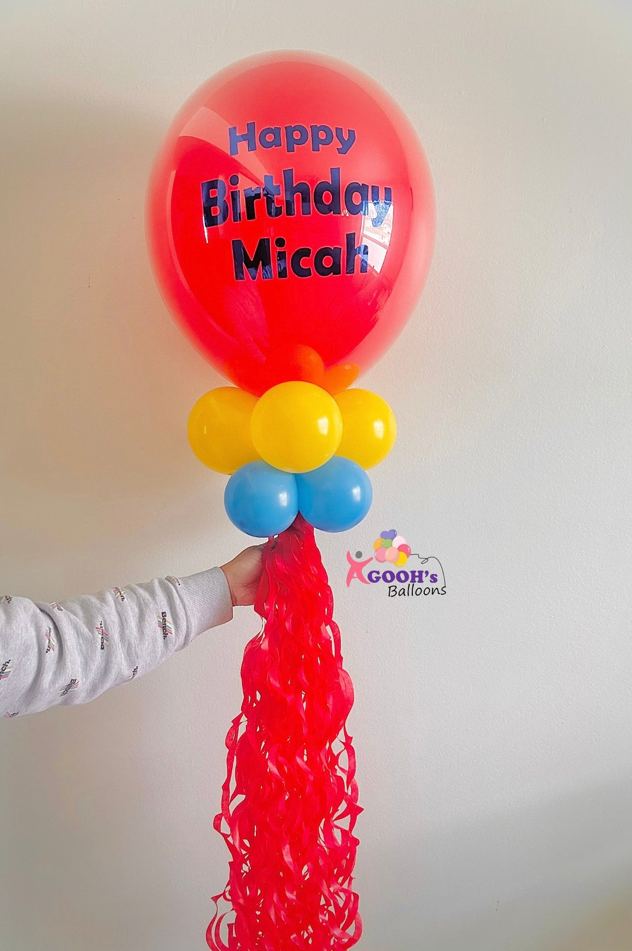 Happy birthday balloon wand