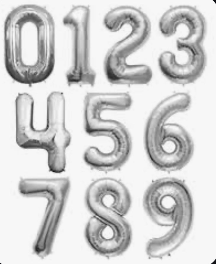 32 Inch Two  Foil Numbers
