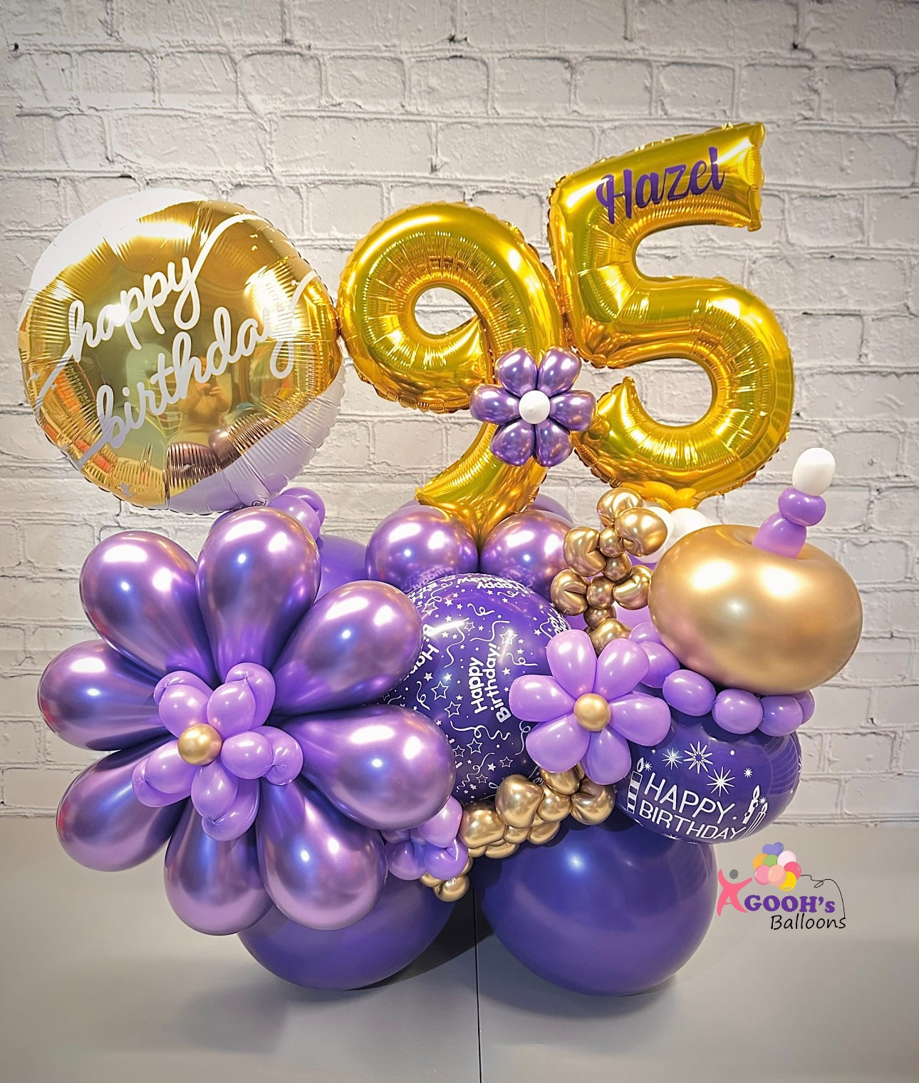 Flower happy birthday table top