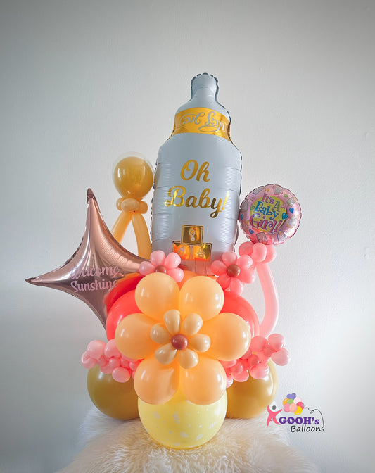 It’s a girl! baby shower ( bottle )  table centrepiece