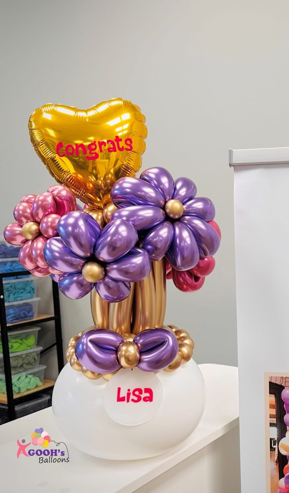 Balloon flower in a vase